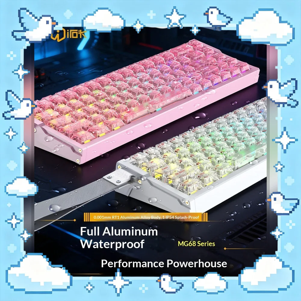 IROK MG68 Series Magnetic Switch Gaming Keyboard CNC Aluminum Rapid Trigger RGB Wired Wireless for PC Gamer
