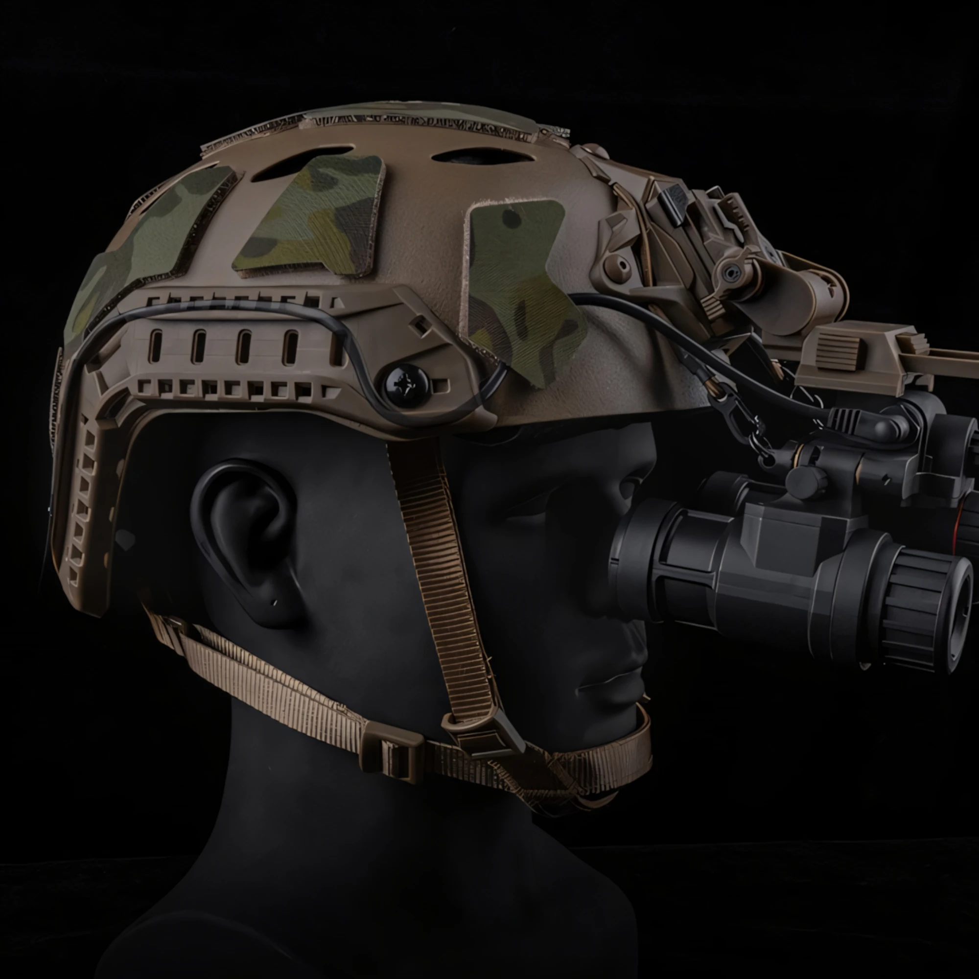 Wosport FAST Helmet ARC Rail 3.0 Nylon Super High Cut Rail with Hidden Cable Routing Channel for Helmet Accessories Setup