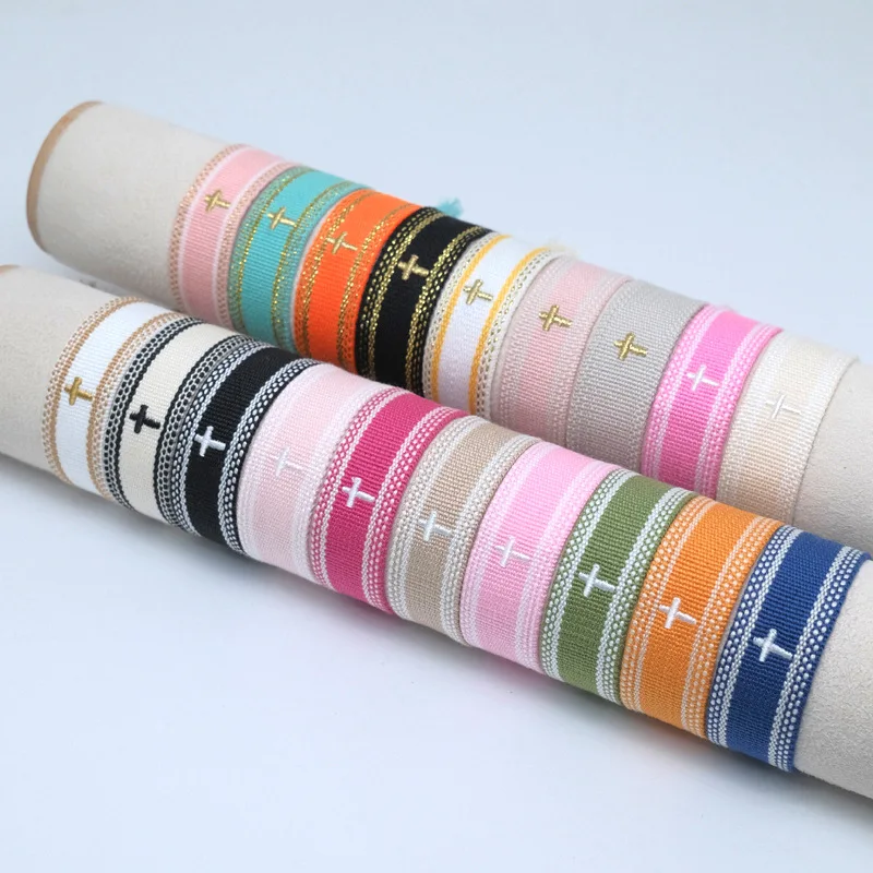 Comfortable Cross Stitch Wrist Strap Bohemia Hand-woven Tassel Bangle for Women Embroidery Personality Cotton Rope Web Bracelet