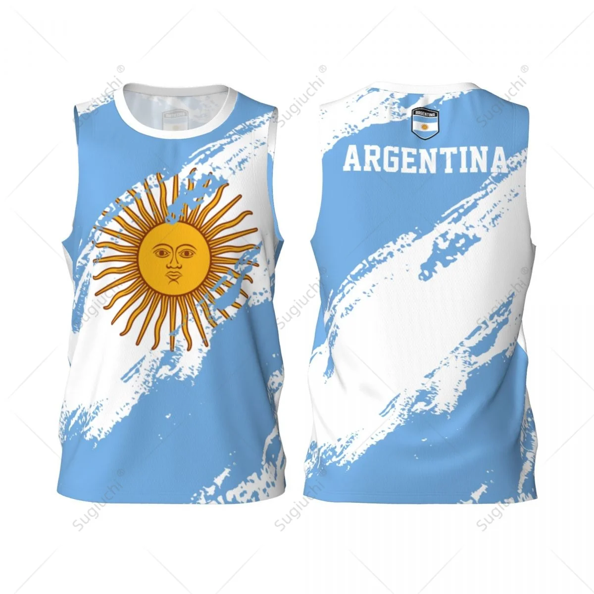 Uomo basket sport Argentina Flag Running Fitness multifunzione Jersey camicia senza maniche nome personalizzato Nunber Exclusive