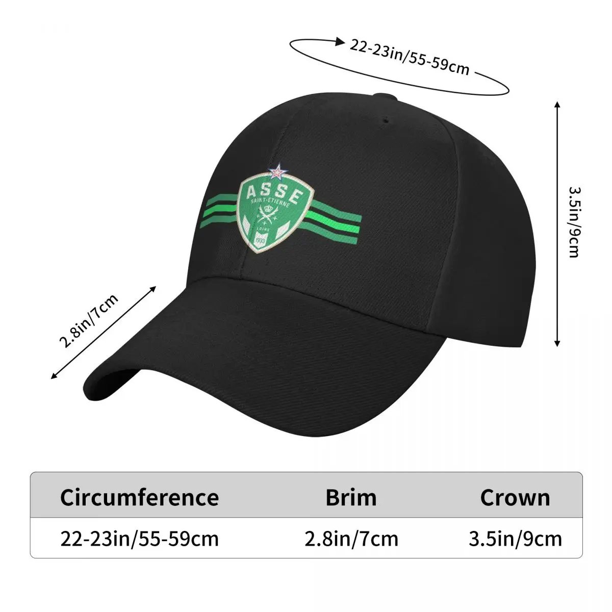 Saint-Etienne Stéphanois St Etienne Baseball Cap Christmas Hat Kids Hat Icon Golf Mens Caps Women\'s