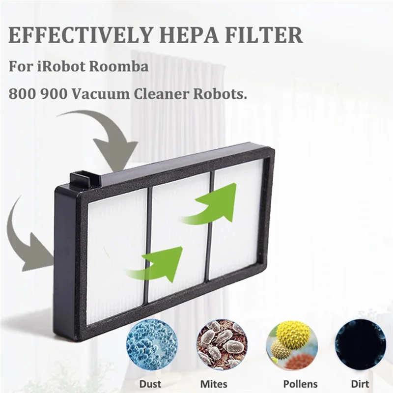 Cepillo Lateral de rodillo de filtro de A74X-HEPA para Irobot Roomba 800 860 870 880 890 900 960 980 Kit de Robot aspirador