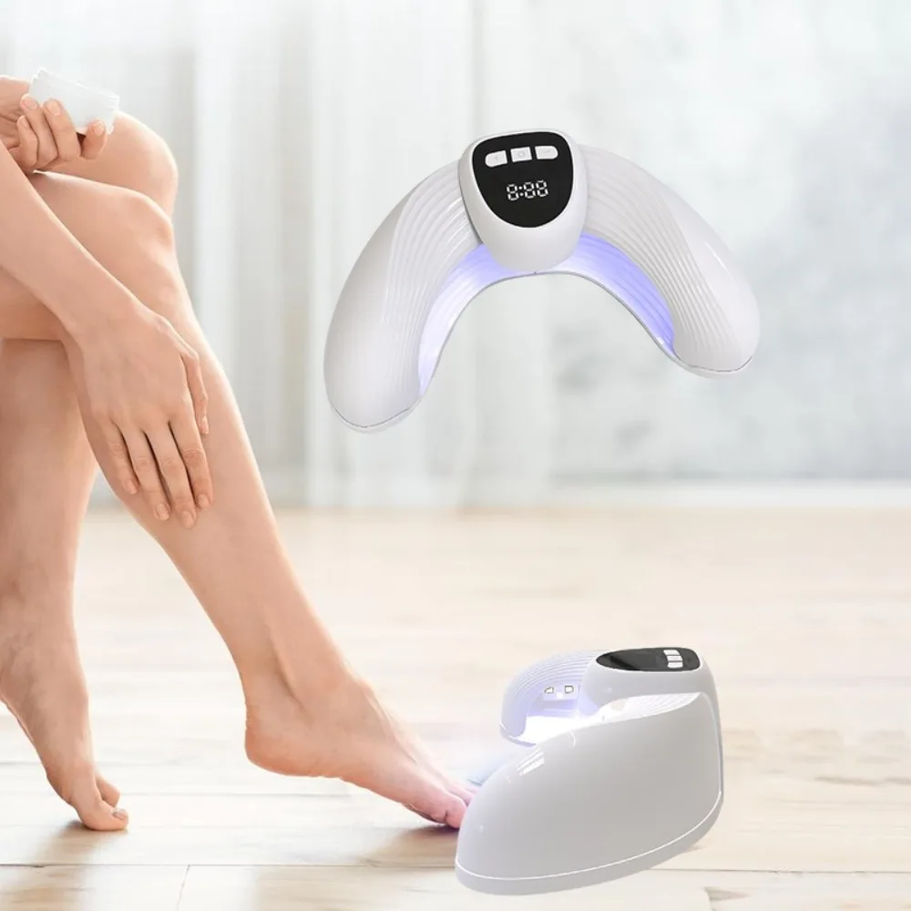 UV Led Nail Art Lamp Auto On and 3 Timer with Display Foldable Nail Quick Dryer Effectively Remove Fingernail Fungus Treat