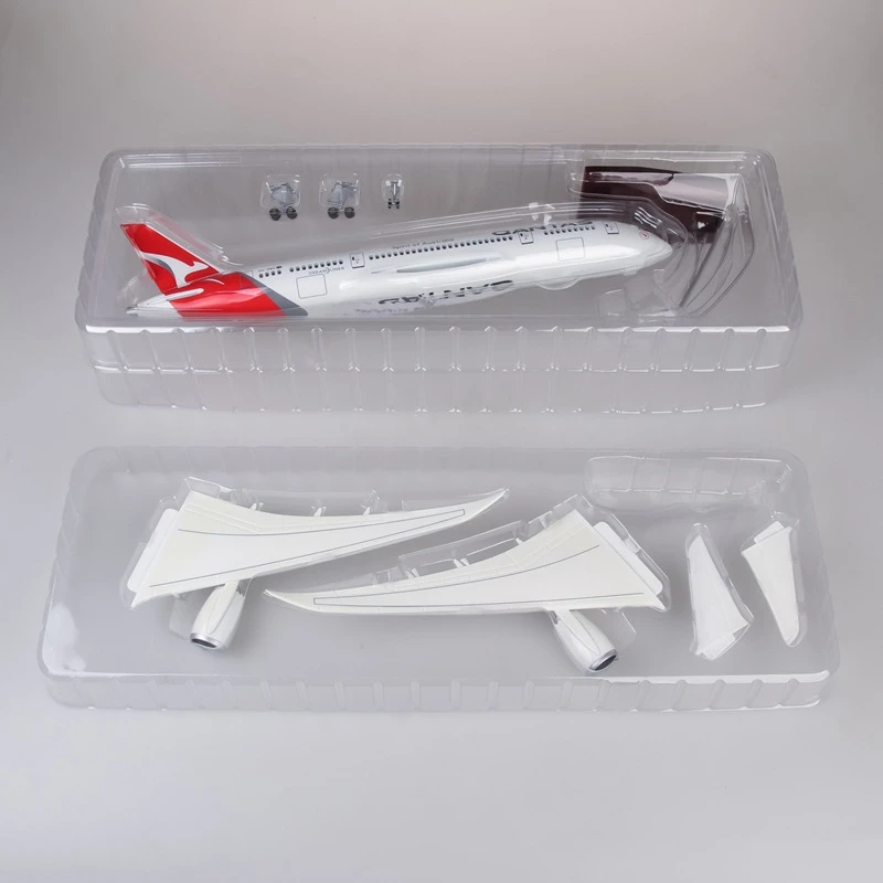 NEW 47CM Model B787 Australia Model Plane Toy Resin Miniature  with LED Light(Touch or Sound Control) for Collection or Show