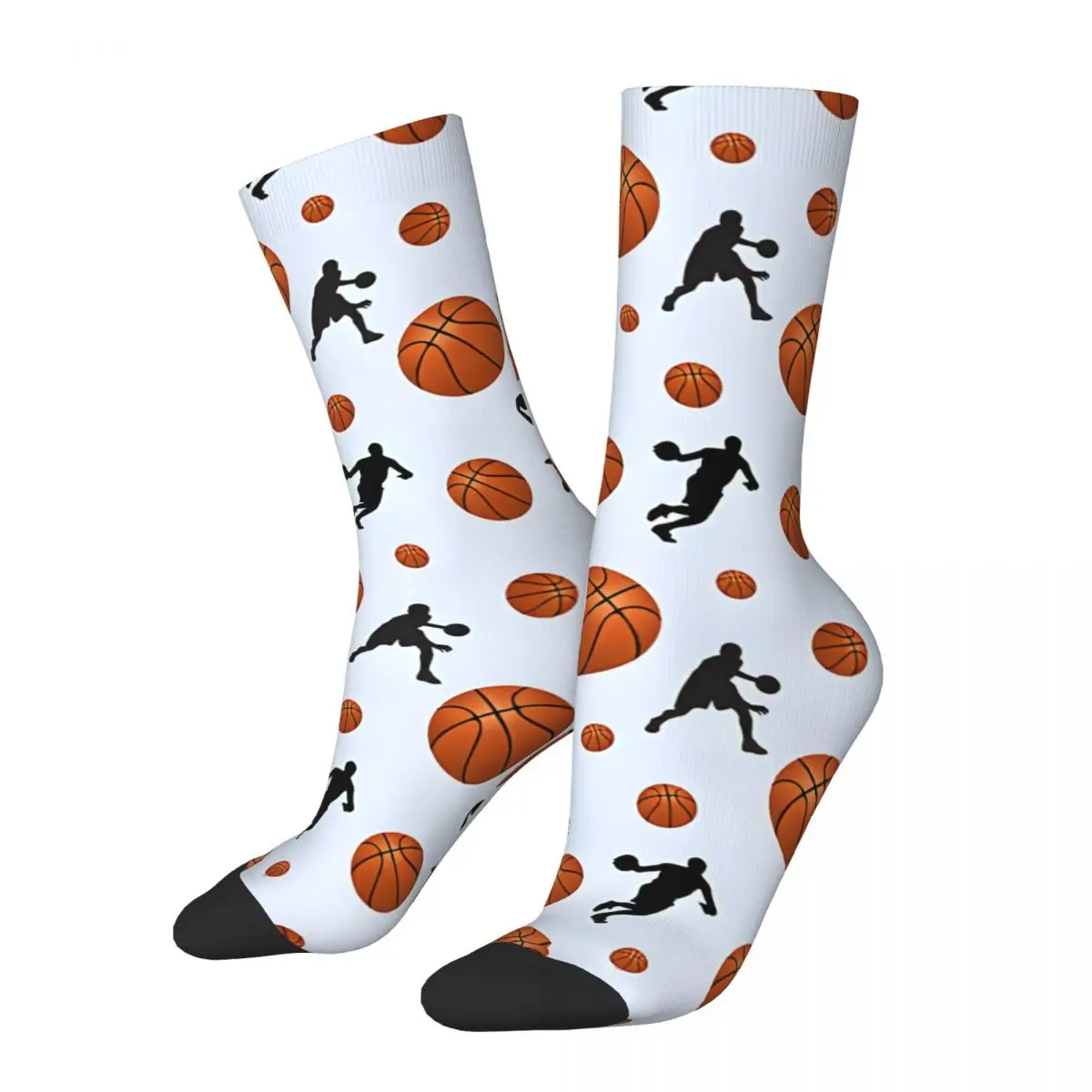 Crazy compression Dynamic Sport Pattern Basketball Player Sock for Men Harajuku Seamless Pattern Crew Sock Novelty