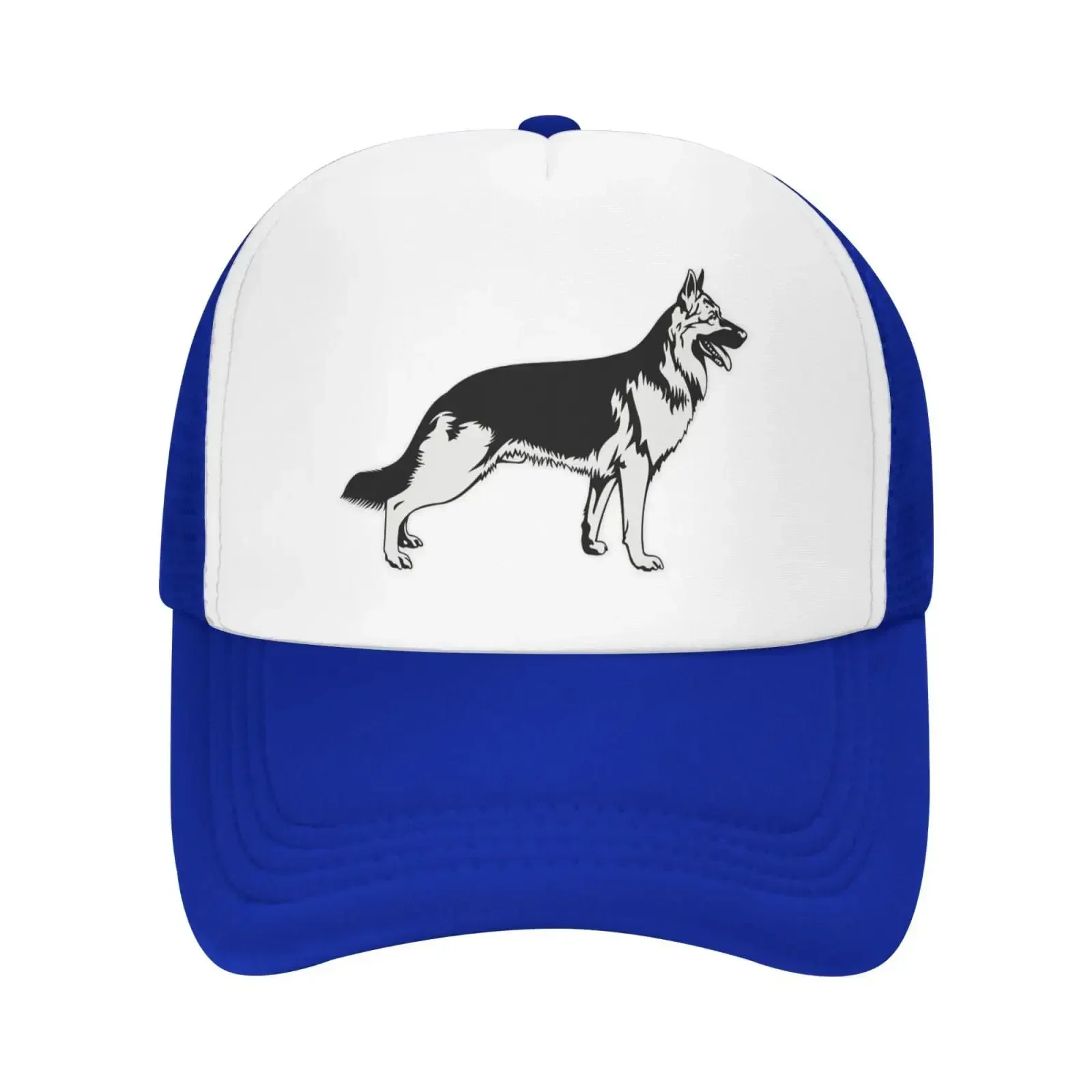 New German Shepherd Silhouette Mesh Baseball Cap, Adjustable Trucker Hat Snap back Classic  for Men Women