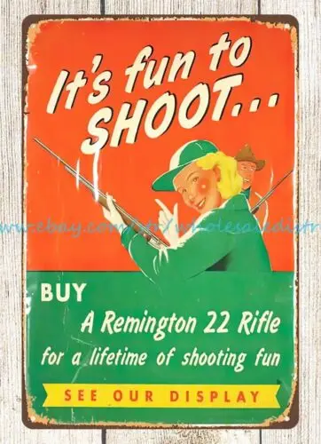 1951 Remington rifle hunting ammo metal tin sign love metal wall art