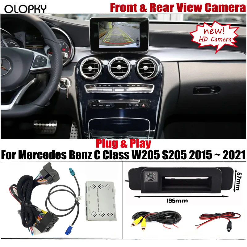 

Reverse Camera For Mercedes Benz C Class W205 S205 2015 ~ 2021 OEM Screen / No Need Coded Upgrade Front Rear View Backup Camera