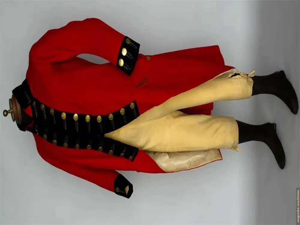 Disfraz de soldado británico para hombre adulto, uniforme rojo, trajes de oficial de la Marina Roja de la Guerra Civil, conjunto completo hecho a medida