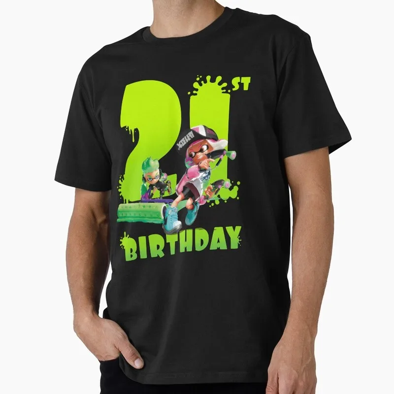 Cute Cartoon Videogame Splatoon Gift T Shirt for Gamer 1130 Short Sleeve Graphic Clothes Unisex Tee US Size S-6XL