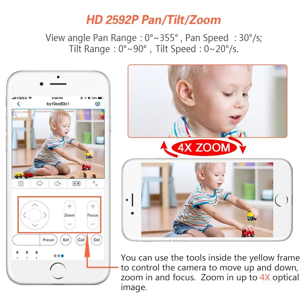 

4K IP PTZ Dome Security Camera IR Night Vision P2P Security Camera 8MP Indoor And Outdoor Surveillance Camera