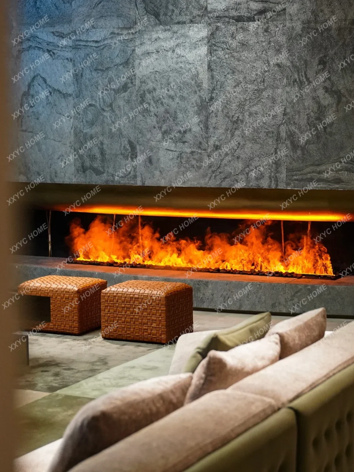 Atomization Fireplace Decoration Embedded Electronic Simulation Flame European Humidification