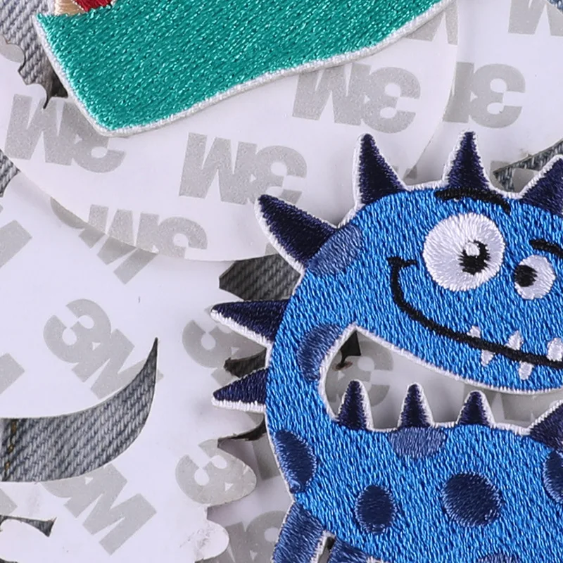 3M Color Dinosaur Embroidery Badges Stick On Patches On Clothes DIY Dress Jean Hat Clothing Accesories Cartoon Applique Stickers