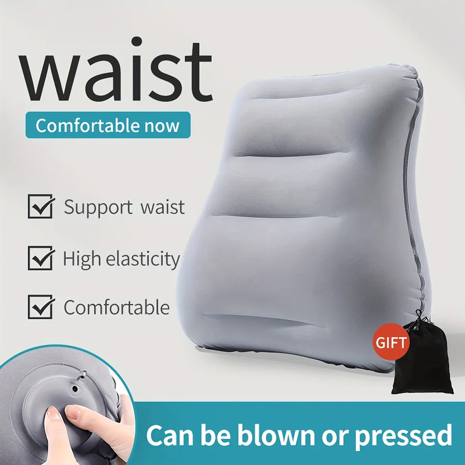 

Compressed Inflatable Pillow Camping Inflatable Pillow Chair Lumbar Pillow Inflatable Seat Cushion With Inflatable Device