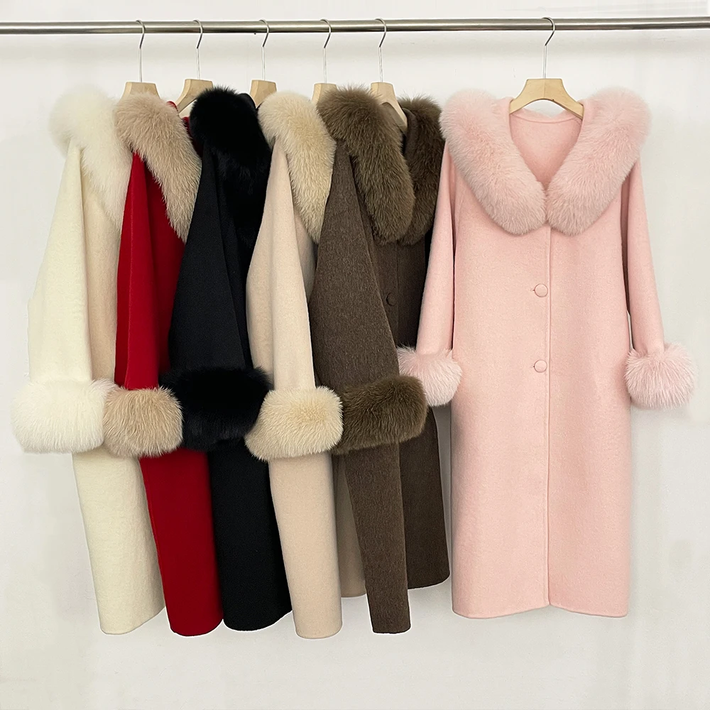 

Элегантная шерстяная куртка, женское длинное пальто, демисезонная куртка, женская одежда, шерстяные пальто для женщин, зима 202, шерстяные и смешанные пальто