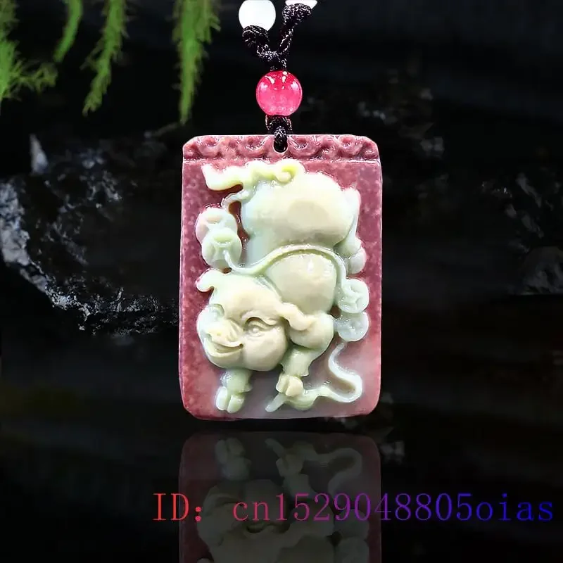 

Jade Pig Pendant Chinese Fashion Amulet Gemstone Jewelry Carved Gifts Necklace Natural Charm