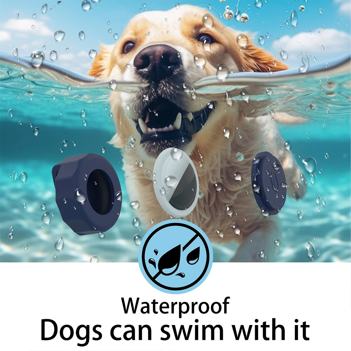 1/2PCS Silicone Protective Case for Airtag Waterproof Cover Hand Bag Dog Collar Anti-lost Holder for Air Tag Tracker Accessories