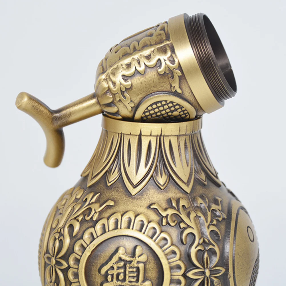 Housewarming Gift Chinese Style Gourd Ornament Brass Cucurbit Decor Statue Figurine Vintage