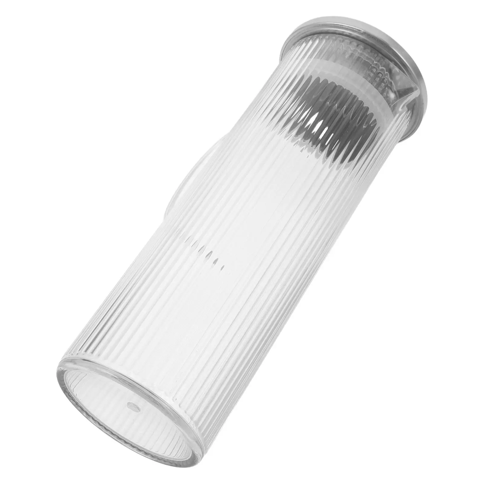 Vertical Stripe Acrylic Cold Water Pitcher Jug 1000Ml Unbreakable Transparent Beverage Carafe for Juice Lemonade Tea Coffee