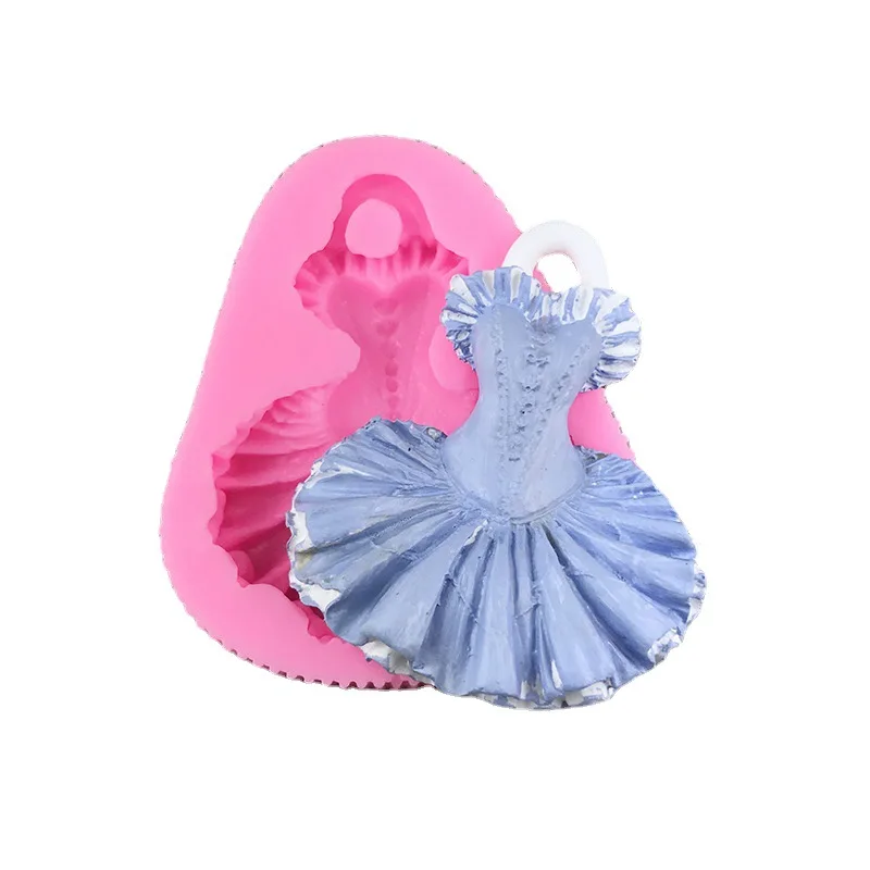 1 piece, new wedding dress princess skirt silicone mold, handmade wedding dress drop glue mold, gypsum mold, soap mold