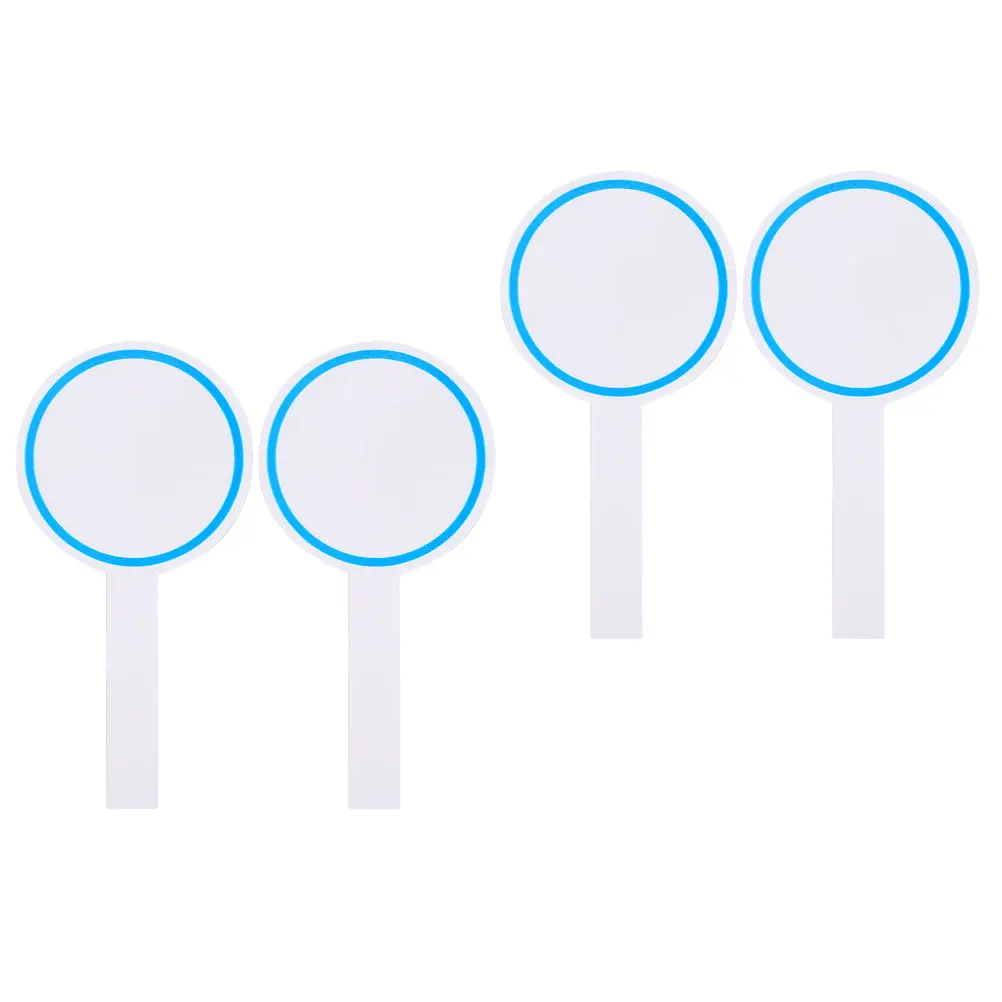 

4pcs Handheld Whiteboard Single Sided Dry Erase Paddles Scoring Board Marker Board For Voting Small Whiteboards Reusable