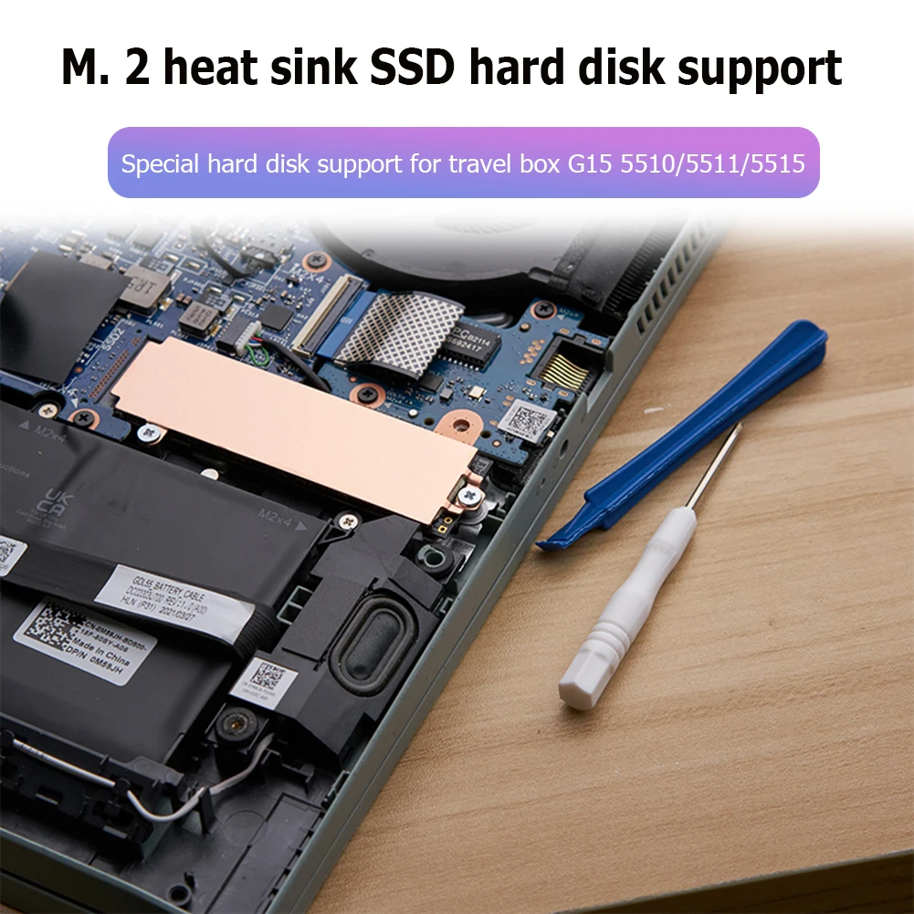 DELL G15 5515용 M.2 NVMe 2230/2280 SSD 브래킷, 열 방출 성능 향상 및 고정 안정성 확보