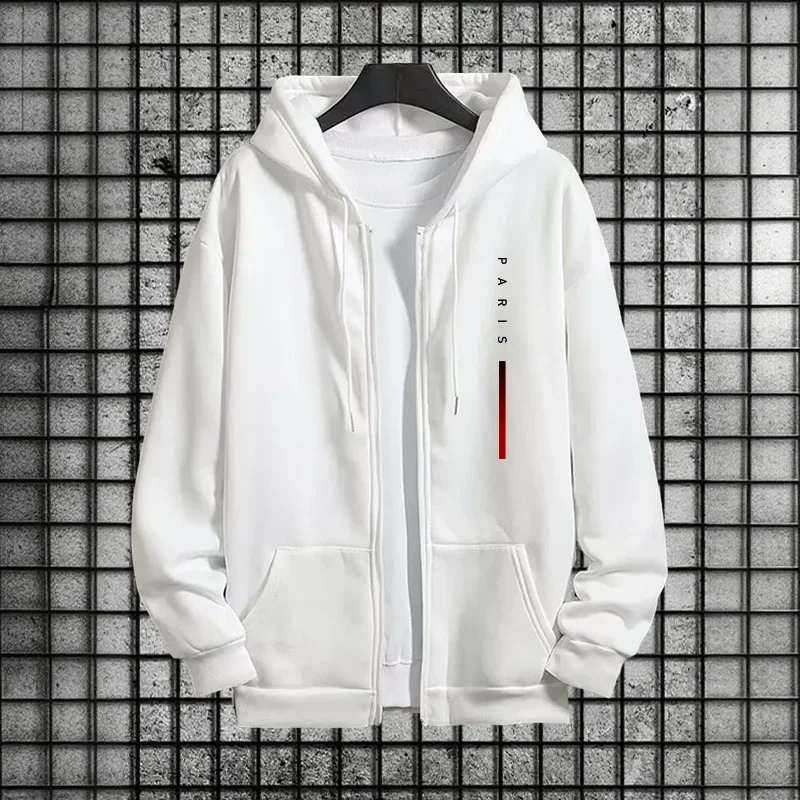 2025 Nouveau sweat à capuche à fermeture éclair, ensemble 2 pièces décontracté imprimé à la mode pour hommes, pantalons de sport, vêtements de sport de rue, sports d'automne et d'hiver