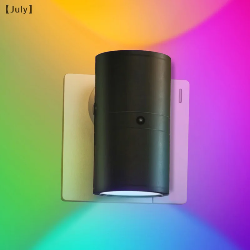 Cylindrical LED Night Light Plug In Modern Wall Lamp Sensor Adjustable Brightness Dimmable Night Lights For Hallway Bedroom