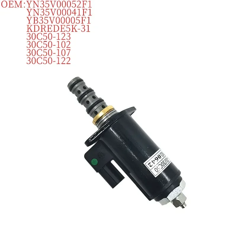 Excavator Accessories for Kobelco SK200 Walking Straight Line Solenoid Valve (Green Dot) YN35V00052F1 YN35V00041F1 YB35V00005F1