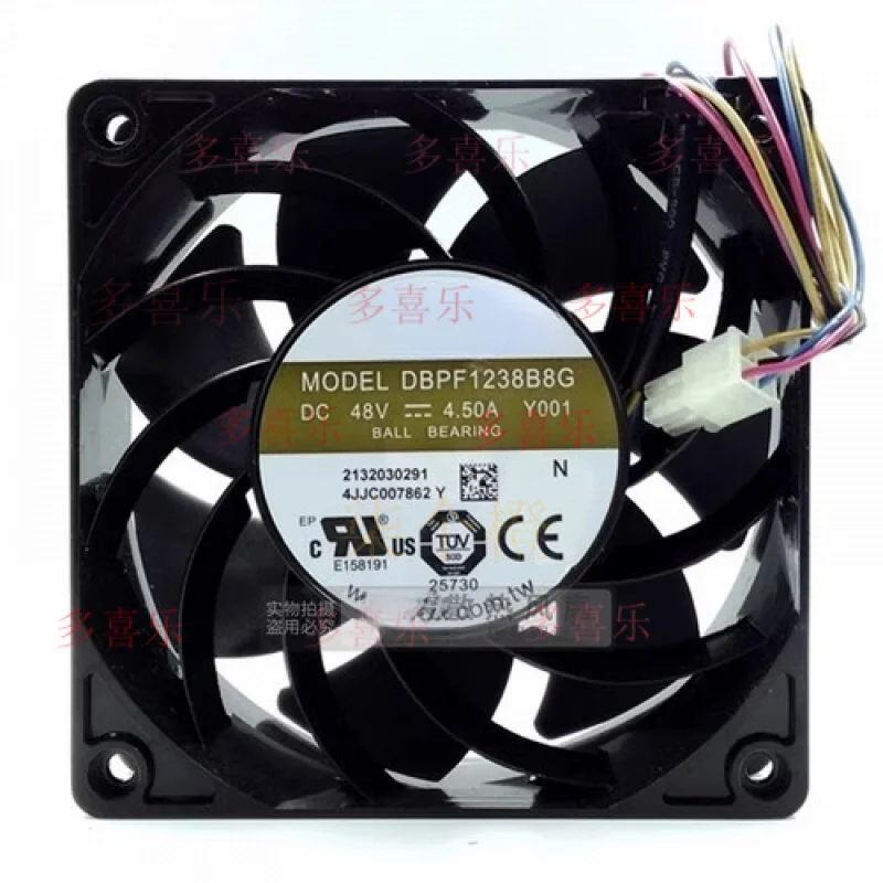 ZMZM   FOR   AVC DBPF1238B8G 12038 DC48V 4.50A 12CM 4-Pin Aluminum Frame Cooling Fan