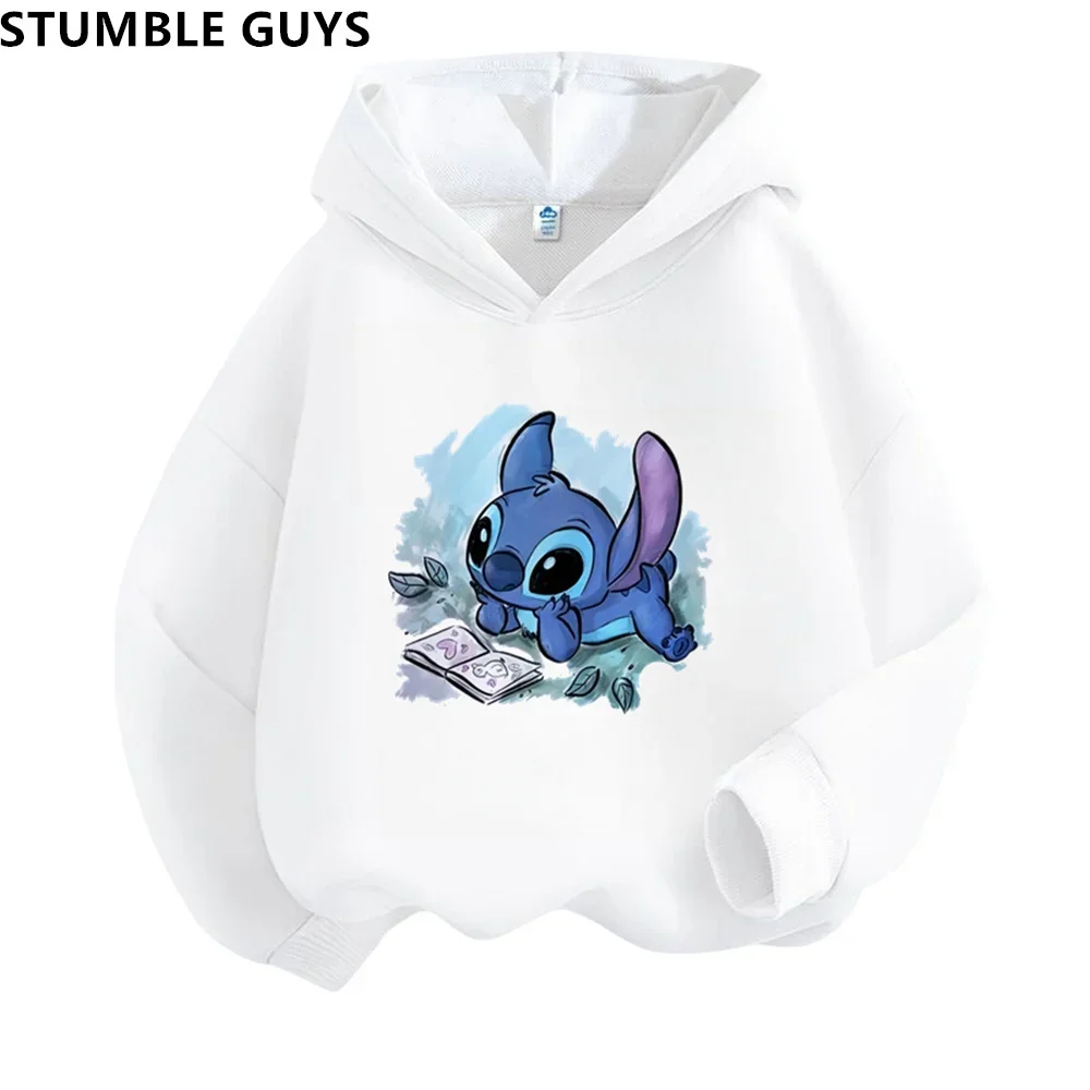 Spring Autumn Stitch Hoodies Fashion Girls  Trucksuit Long Sleeves Casual Baby Boy Sweatshirts Kids Clothes Girls Stitch Tops