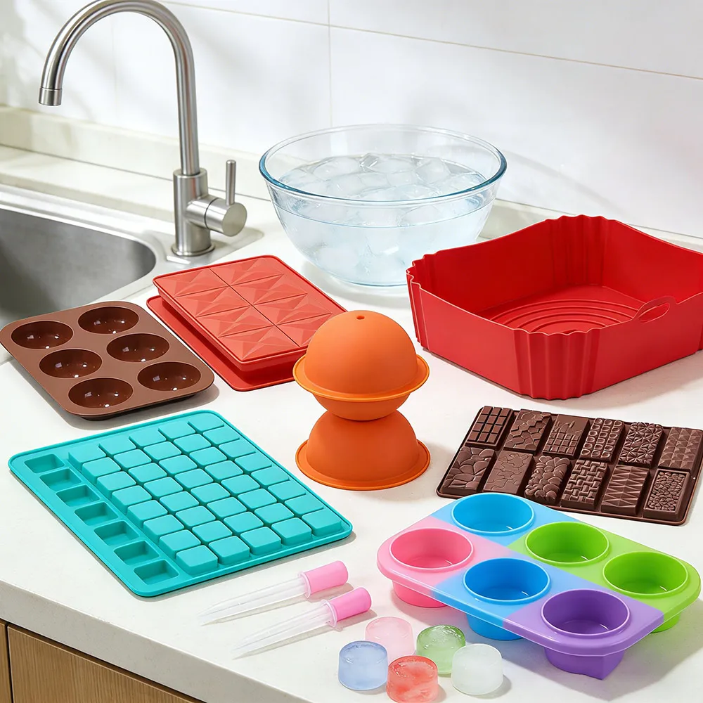 

Semi Sphere Silicone Molds,Chocolate Bar Silicone Baking Molds ,Hard Candy Pralines Gummy Jelly Mold Reusable Airfryer Pan Liner