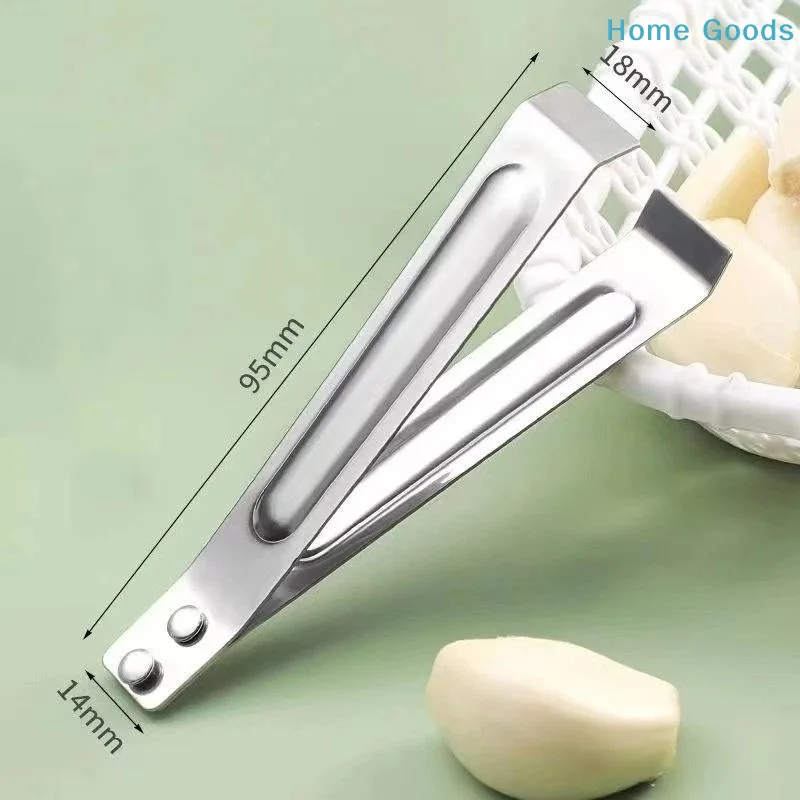 preferredFood Grade Stainless Steel Garlic Peeling Clip Smooth Surface No Sharp Edge for Home Kitchen Cooking Gadgetproduct