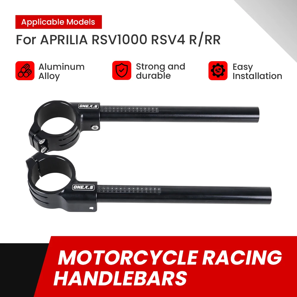 

High Quality 50MM Motorcycle Handlebar Clip-Ons Fork Handle Bars For Aprilia RSV4 RSVR/RR 2009-2019 RSV1000/Factory 2006-2009