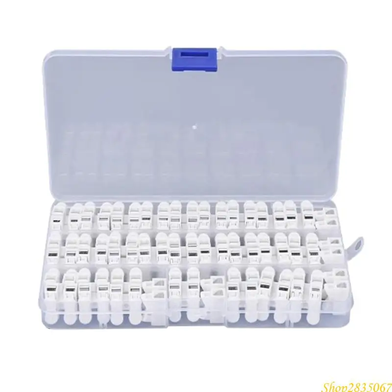 55pcs Multipurpose Secure Wire Terminals Locking Mechanism Accessory for Appliances Under 100W 2/3 Wire Compatibility 831F