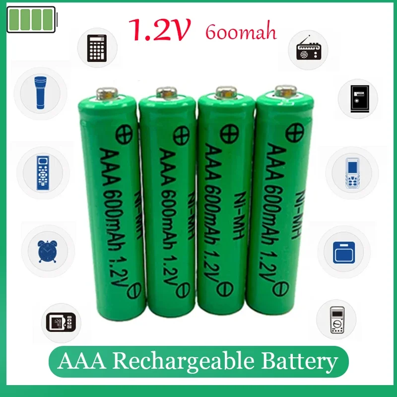 AAA 1.2V 600mAh NI-MH rechargeable battery suitable for toy flashlight remote control clock shaver electric toothbrush battery