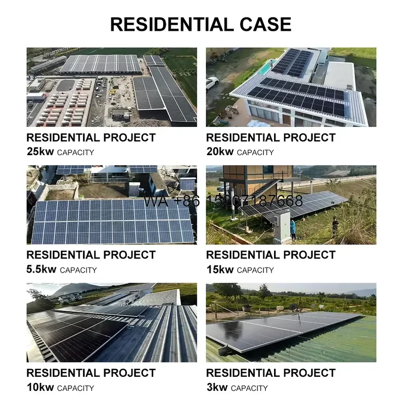 Wmwmnu 5KW 8KW 10KW 12KW Hybrid Solar Power System Complete Home Kit Lithium Battery Solar Panel Energy Storage
