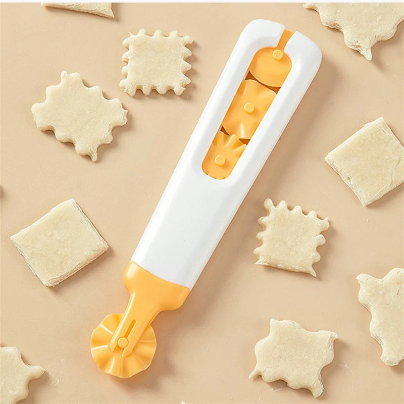 Baking Tools Pizza Knife Crust Cutter Fancy Roller Cutter Set Home Cake Lace Cutter Dough Jagged Edge Cutting Kitchen Accessory