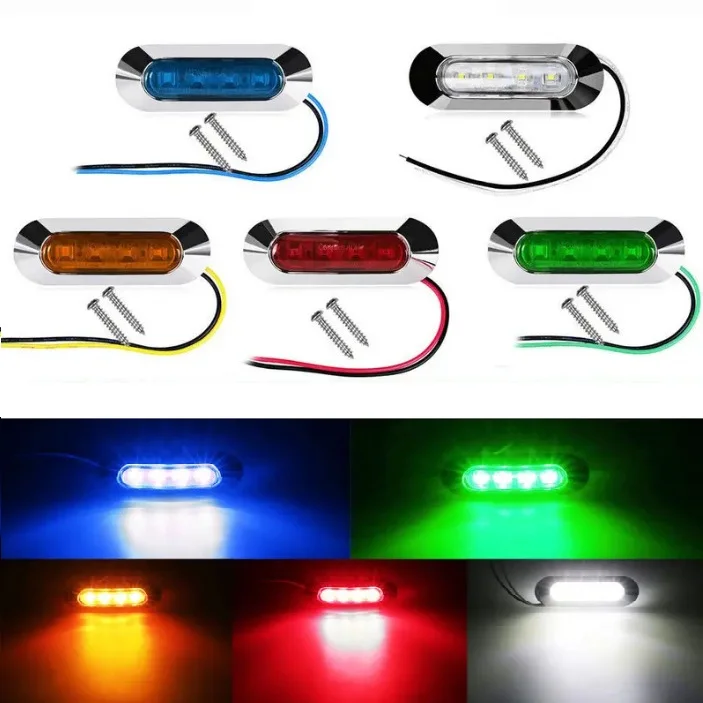 

Car LED Side Marker Lamp Boat Navigation Light 12-24V Waterproof Sailing Signal Lamp Marine Yacht Warning Light