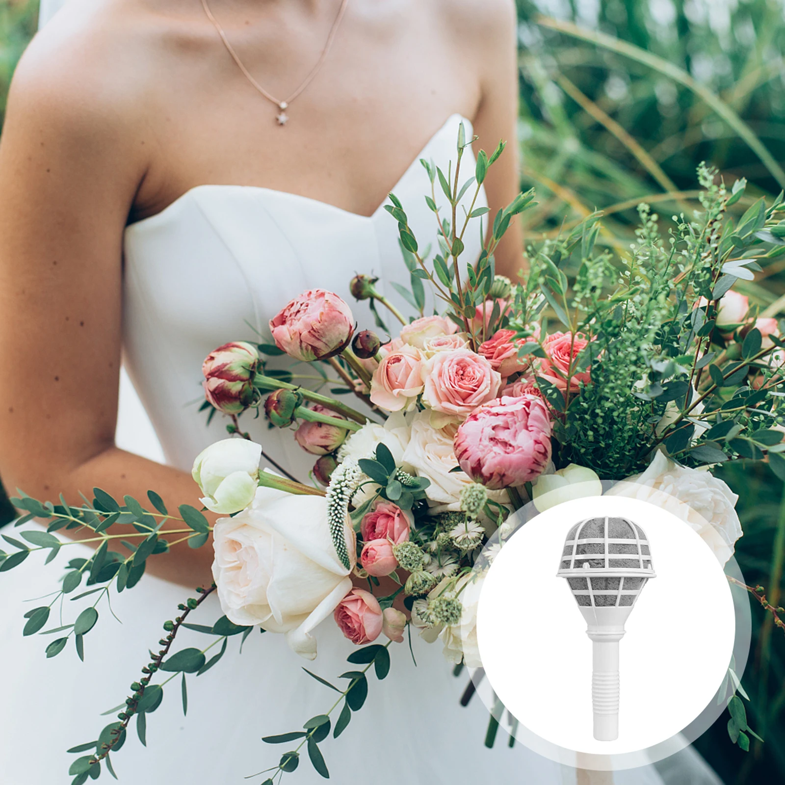 

6pcs Floral Handle Fresh Flowers Packaging Materials Wedding Bouquet Holders Wreath Topiary Support DIY Gift Shop Decoration