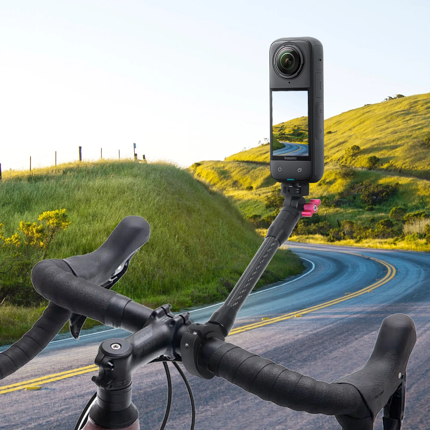 Kamera Fahrrad Lenker Klemmhalter 1/4" Schraubmontage Fahrrad Clip Metall für GoPro Insta360 DJI OSMO 360 Radfahren Motorrad Halterung – Detail 7