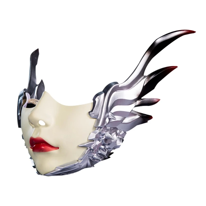 

mechanical wind half face beauty wing mask beautiful woman peacock female ancient wind mask full lower half face