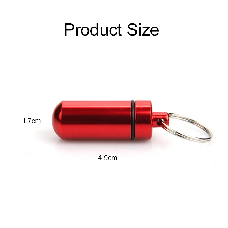 1/5PCS Aluminum Mini Pill Box Keychain – Compact Metal Medicine Container Waterproof Colorful for EDC Travel & Emergency Use TMZ