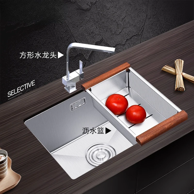 Undercounter small single slot kitchen handmade basin 304 stainless steel dishwasher