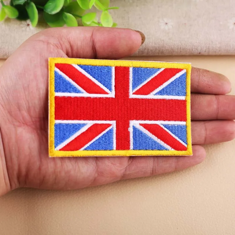 Flag Patch Iron on Flag Patches on Clothes Badge Stripe Stickers on Clothes Embroidered Patches for The Clothing Appliques DIY G