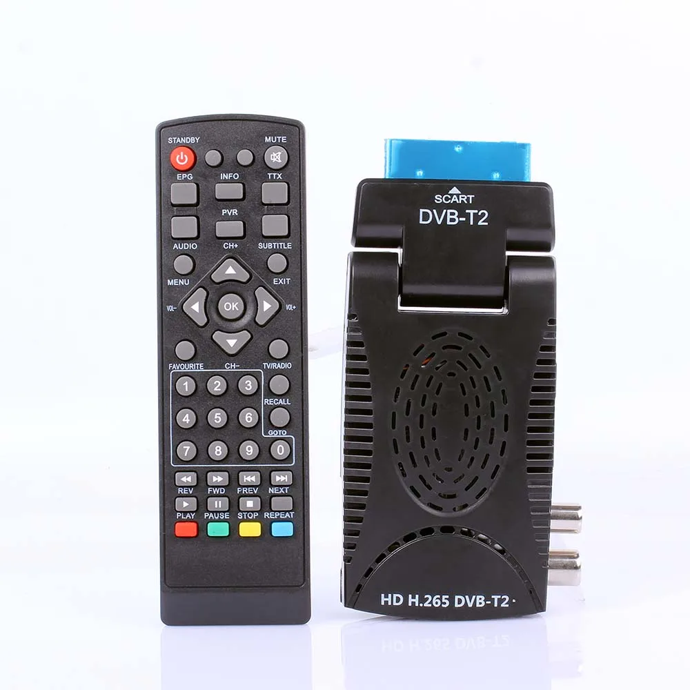 HD Digital H.265 DVB T2 Spain TDT  Europe Terrestrial TV Receiver HEVC 265 Mini Scart DVB-T2 H.265 HD Decoder EPG Set Top Box