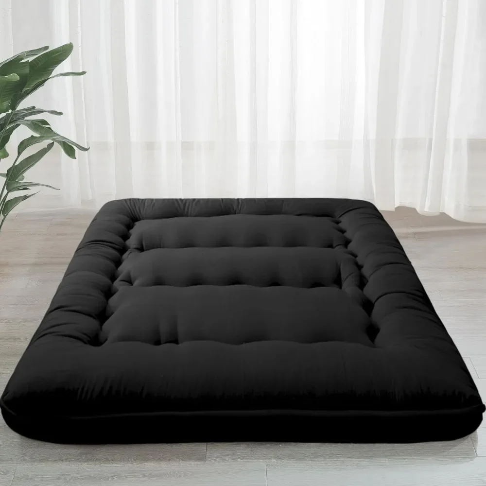 

6" Extra Thick Japanese Futon Mattress, Foldable Tatami Pad for Adults, Floor Bed Roll Up Guest Mattress