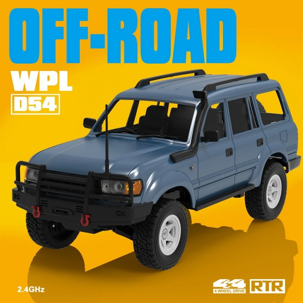 

WPL D54 Off Road Climbing Truck 1:16 Full Proportional 2.4G Remote Control 4WD LC80 Land Cruiser Simulation Toy For Kids