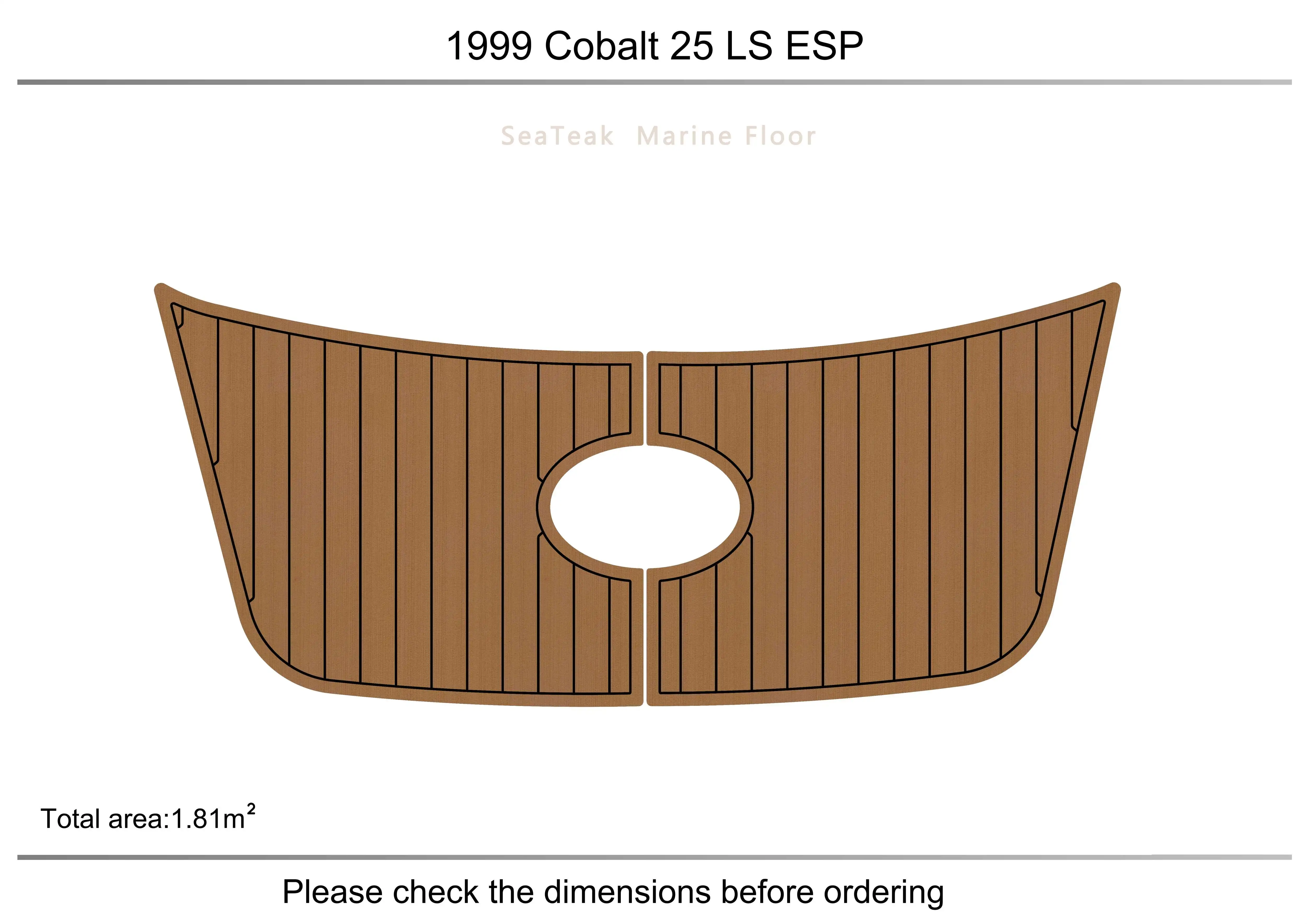 

1999 Cobalt 25 LS ESP Swimming platform1/4" 6mm EVA FAUX Water Ski Yacht Fishing Boat Non-slip mat floor