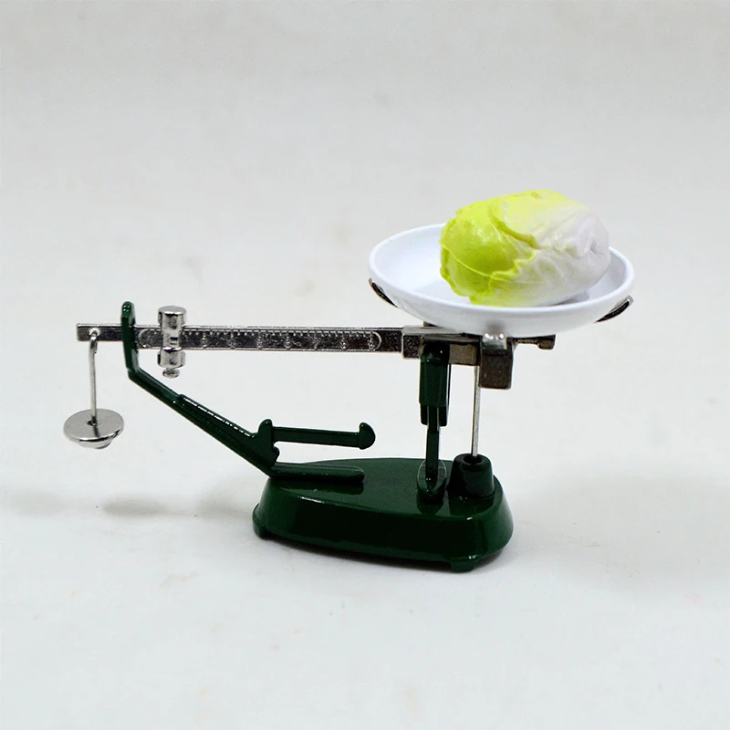 Miniatures Dollhouse Accessories Pocket Mini Replica Metal Antique Balance Scales Kitchen Utensils